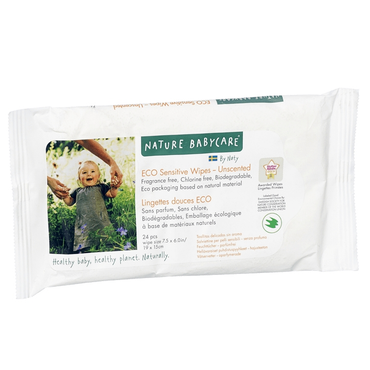 Naty By Nature Eco Sensitive Unscented 24 Wipes