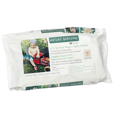 Naty By Nature Eco Sensitive 70 Wipes Lightly Scented
