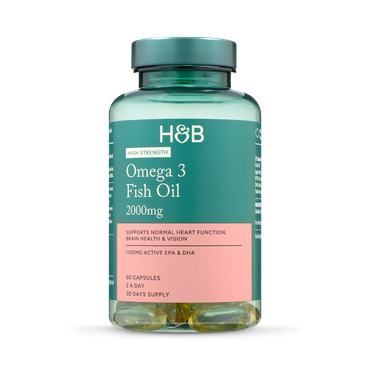 Holland & Barrett High Strength Omega 3 Fish Oil 2000mg 60 Capsules