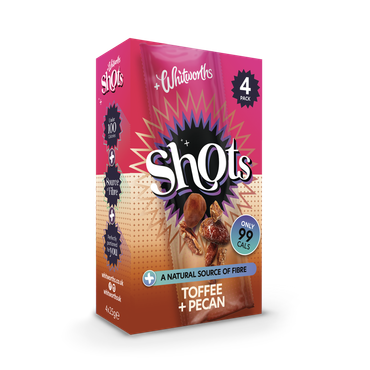 Whitworths Toffee Pecan Cluster Shots 4x 25g