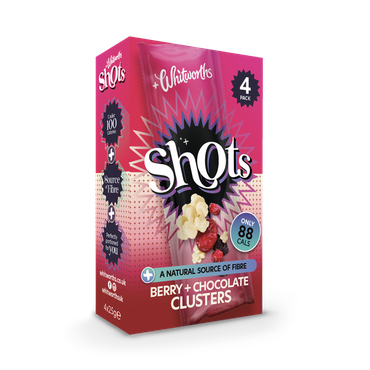 Whitworths Berry Chocolate Cluster Shots 4x 25g