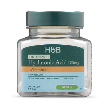 Holland & Barrett Hyaluronic Acid High Strength 120mg + Vitamin C 30 Tablets
