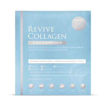 Revive Collagen Sleep & Inner Calm Functional Mushroom & Adaptogen Blend with 6,000mg of Type 1 Hydrolysed Marine Collagen 28 x 22g Sachets