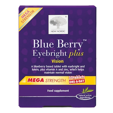 New Nordic BlueBerry Eyebright Plus One-a-Day 30 Tablets image 1