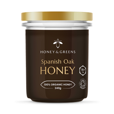 Honey & Greens Organic Oak Honey TA15+ 240g