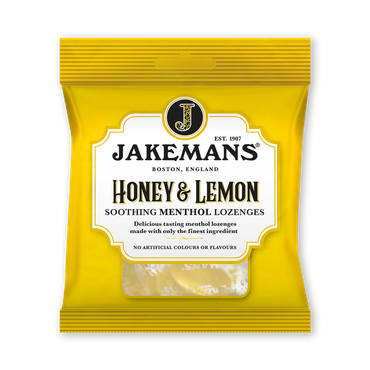 Jakemans Honey & Lemon Soothing Menthol Sweets 73g Bag