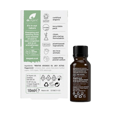 Dr Organic Peppermint Pure Oil 10ml image 2