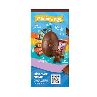 NOMO Chocolate Ultimate Egg (1 Egg, 2x Bunnies, 8x Mini Bars) 223g image 3