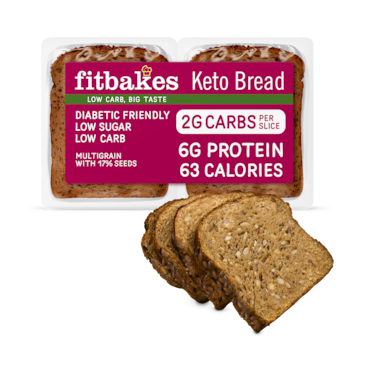 Fitbakes Keto Flaxseed Bread: 2G Carbs, High Protein 190g