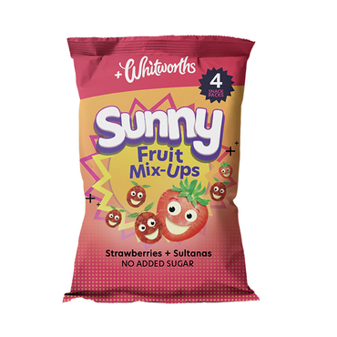 Whitworths Strawberries & Sultanas Sunny Mix Ups 4x 18g
