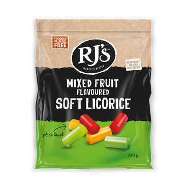 RJs Mixed Fruit Soft Licorice 280g