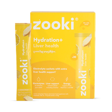 Zooki Hydration+ Liver Health, Lemon Ginger Flavour 30 Sachets