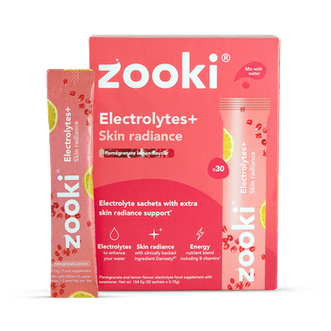 Review of Zooki Electrolytes+ Skin Radiance, Pomegranate Flavour 30 Sachets