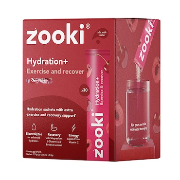 Zooki Hydration+ Exercise & Recover, Cherry 30 Sachets