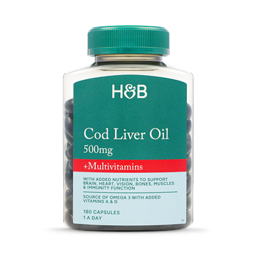 Review of Holland & Barrett Cod Liver Oil & Multivitamins 500mg 180 Capsules