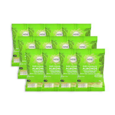 Holland & Barrett Dark Chocolate Matcha Almonds 12x 30g