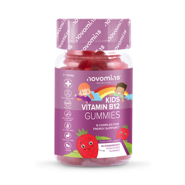 Novomins Kids Vitamin B12 + Complex Strawberry Flavoured 30 Gummies