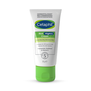 Cetaphil Rich Night Cream, Face Moisturiser 50g