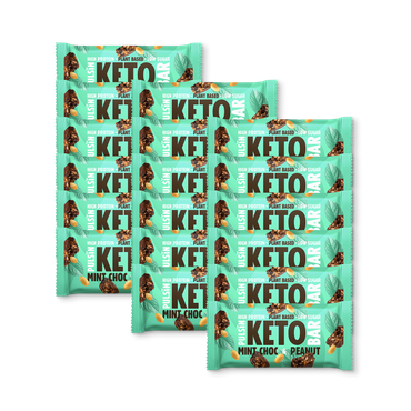 Review of Pulsin Mint Chocolate & Peanut Keto Bar 18 x 50g