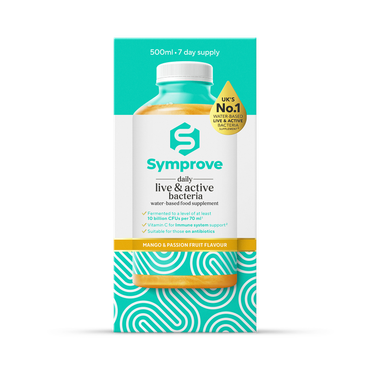 Symprove Daily Live & Active Bacteria  Mango & Passion Fruit Flavour Water Based Food Supplement 1 x 500ml