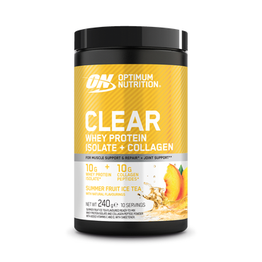 Optimum Nutrition Clear Whey Protein Isolate + Collagen Fruit Ice Tea 240g