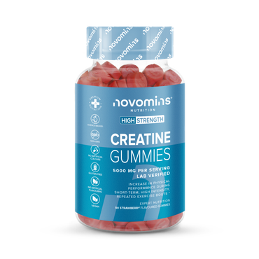 Novomins Creatine 5000mg Strawberry Flavoured 90 Gummies