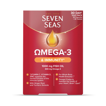 Review of Seven Seas Omega-3 Fish Oil & Immunity 30 Tablets & 30 Capsules (1 Month Supply)
