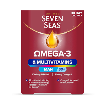 Seven Seas Omega-3 & Multivitamins Man 50+ 30 Tablets & 30 Capsules (1 Month Supply)