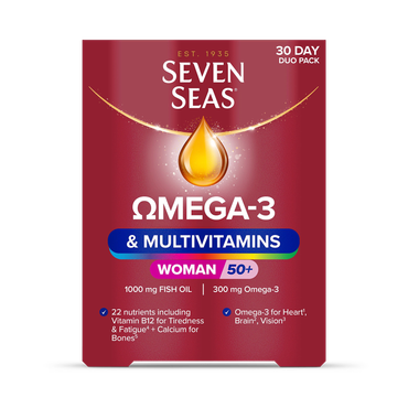 Seven Seas Omega-3 & Multivitamins Woman 50+ 30 Tablets & 30 Capsules (1 Month Supply)
