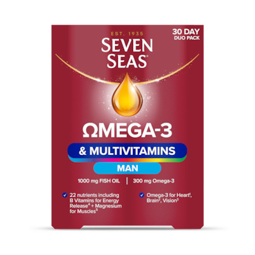 Seven Seas Omega-3 & Multivitamins Man 30 Tablets & 30 Capsules (1 Month Supply)