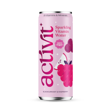 Actiph Blackcurrant Apple & Raspberry Sparkling Vitamin Water 330ml