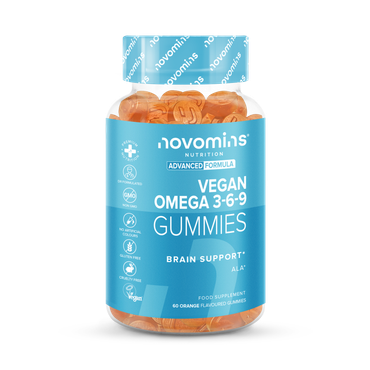 Novomins Vegan Omega 3-6-9 Orange Flavoured 60 Gummies