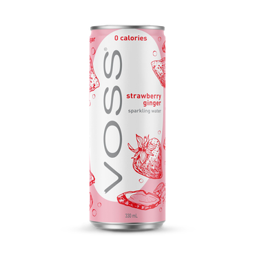 Voss Strawberry & Ginger Sparkling Water 330ml