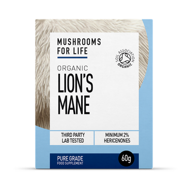 Review of Mushrooms For Life Organic Lion's Mane  Pure Grade Extract Powder 60g