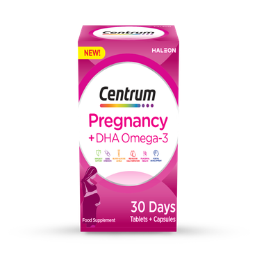 Centrum Pregnancy + DHA Omega-3 60 Tablets