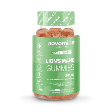 Novomins Lion's Mane Vitamins 60 Gummies 30 Days Supply