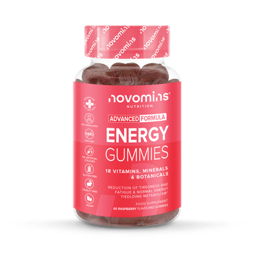 Novomins Energy Raspberry Flavour 60 Gummies