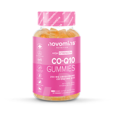 Novomins Co-Q10 Orange Flavour 60 Gummies 30 Days Supply