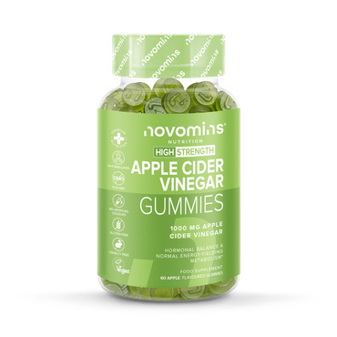 Novomins Apple Cider Vinegar 1000mg Apple Flavoured 60 Gummies