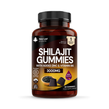 New Leaf Products Shilajit Gummies Enriched With Zinc & Vitamin B6 60 Gummies