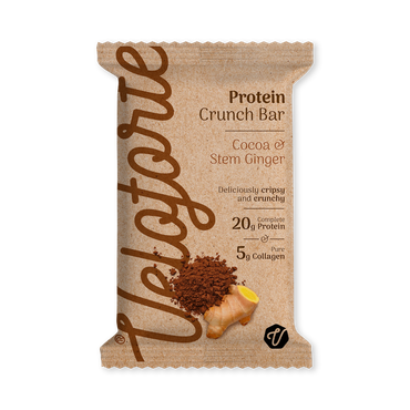 Review of Veloforte Protein Crunch Cocoa & Stem Ginger Bar 68g