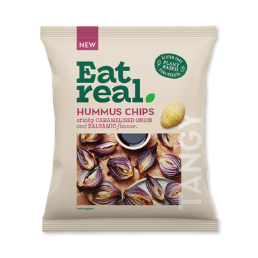 Review of Eat Real Hummus Chips Caramelised Onion & Balsamic Vinegar 45g