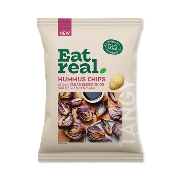 Review of Eat Real Hummus Chips Caramelised Onion & Balsamic Vinegar 110g