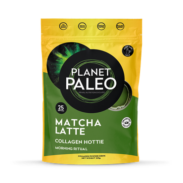 Review of Planet Paleo Matcha Latte 225g. Collagen Powder Drink.