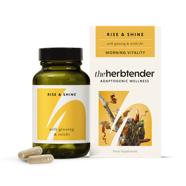 Review of The Herbtender Rise & Shine With Ginseng & Reishi 60 Vegan Capsules