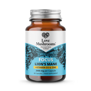 Review of Love Mushrooms Lion’s Mane + Vitamin D3 & Zinc 2000mg Capsules