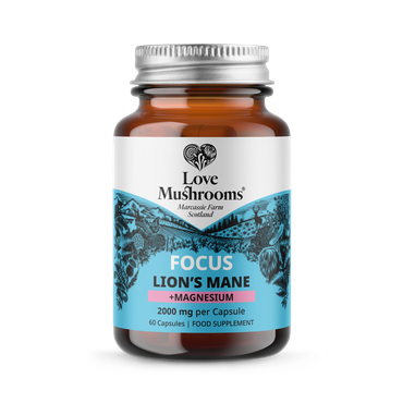 Love Mushrooms Organic Lion's Mane + Magnesium 4000mg Capsules