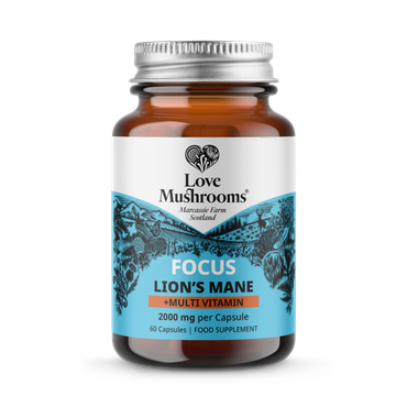 Love Mushrooms Lion’s Mane + Multi Vitamin 2000mg Capsules