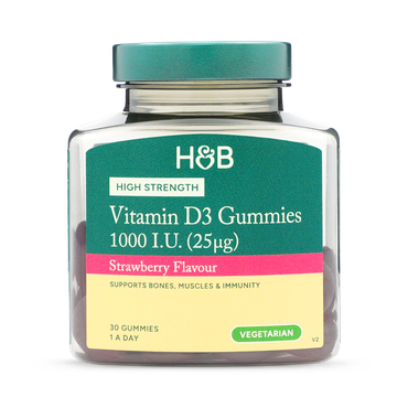 Review of Holland & Barrett Vegan Vitamin D 1000 I.U. (25ug) Strawberry Flavour 30 Gummies