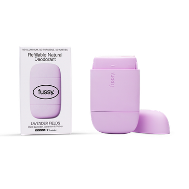 Review of Fussy Refillable Natural Deodorant Lavender Field Starter Pack